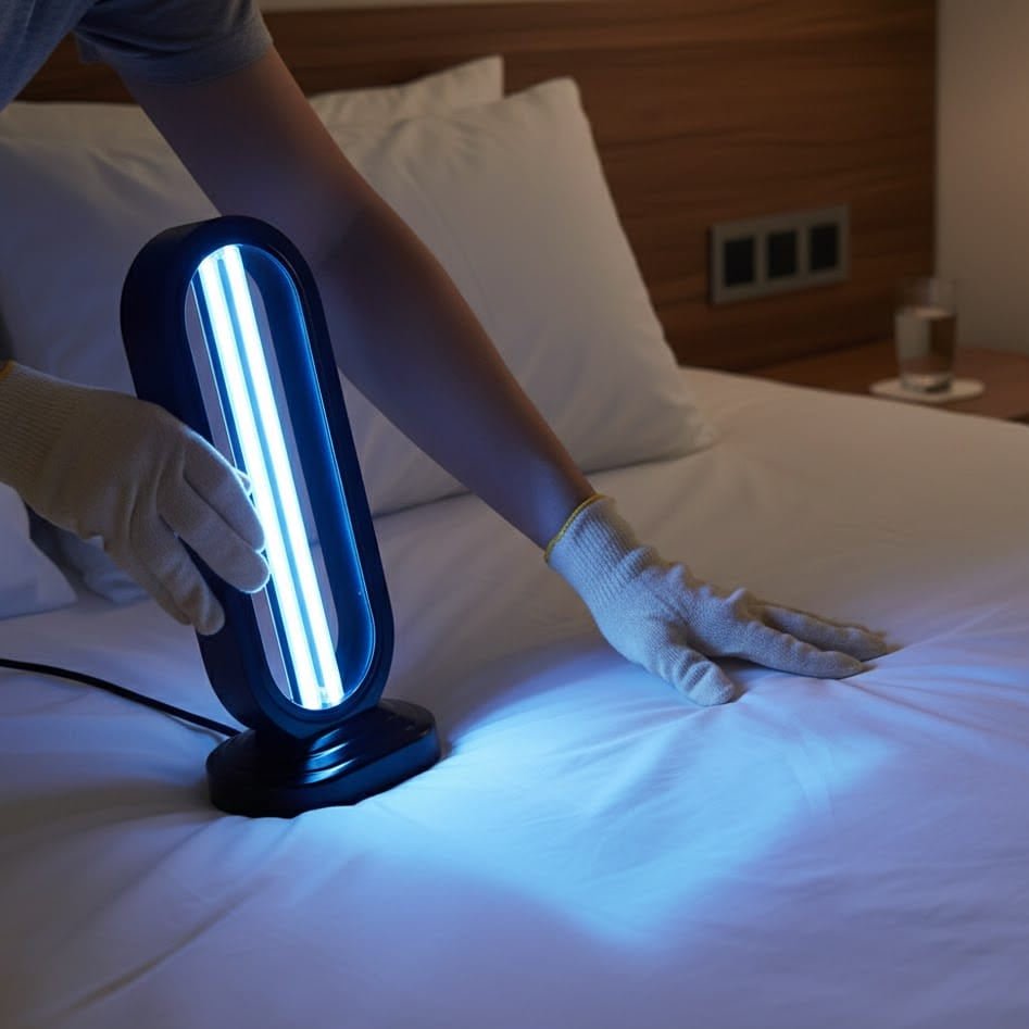 NovaGuard – přenosná UV sterilizační lampa pro rychlé hubení štěnic a bakterií v domácnosti