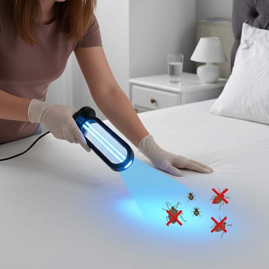 NovaGuard – přenosná UV sterilizační lampa pro rychlé hubení štěnic a bakterií v domácnosti