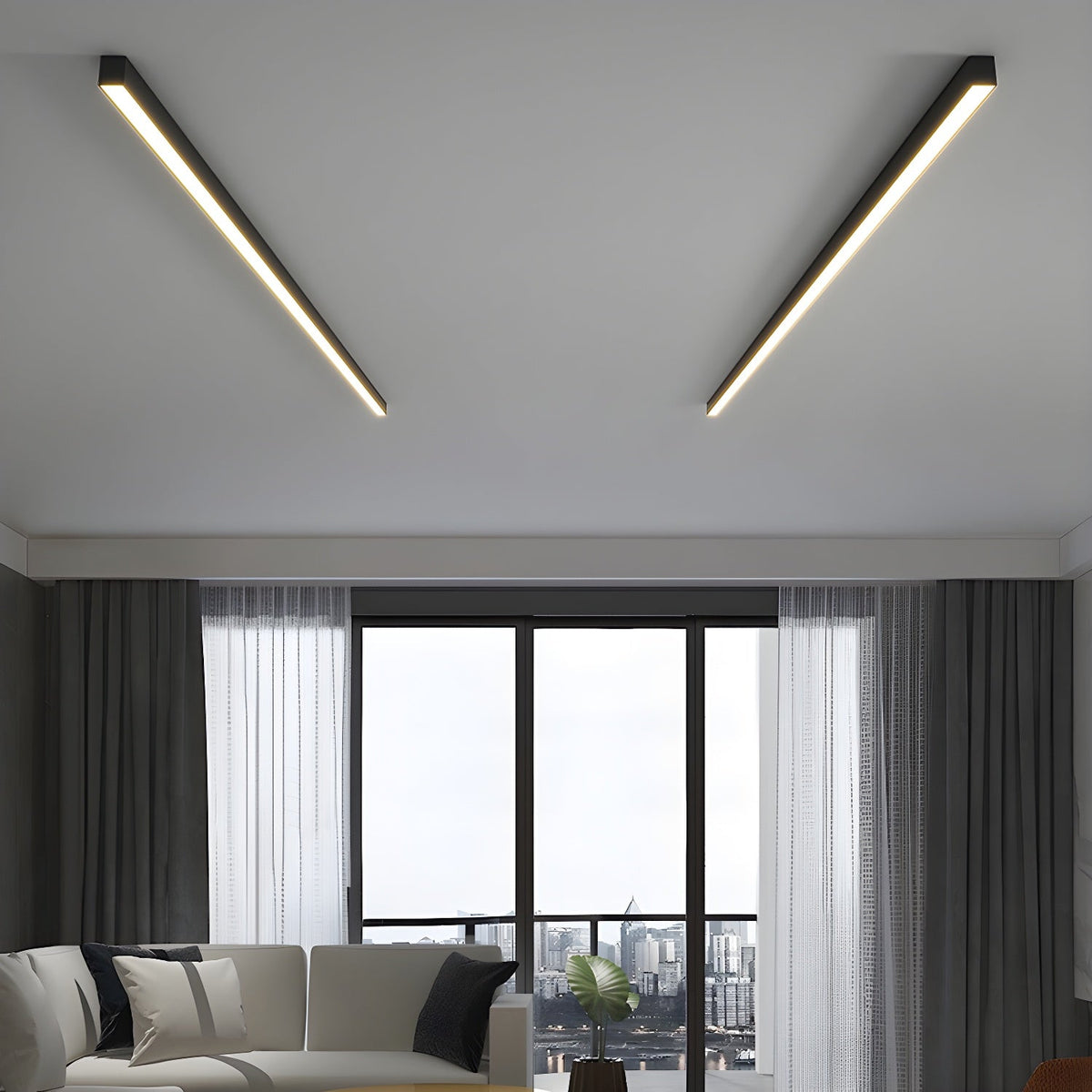 Ultracienka liniowa lampa sufitowa Solara — Minimalistyczny, funkcjonalny design