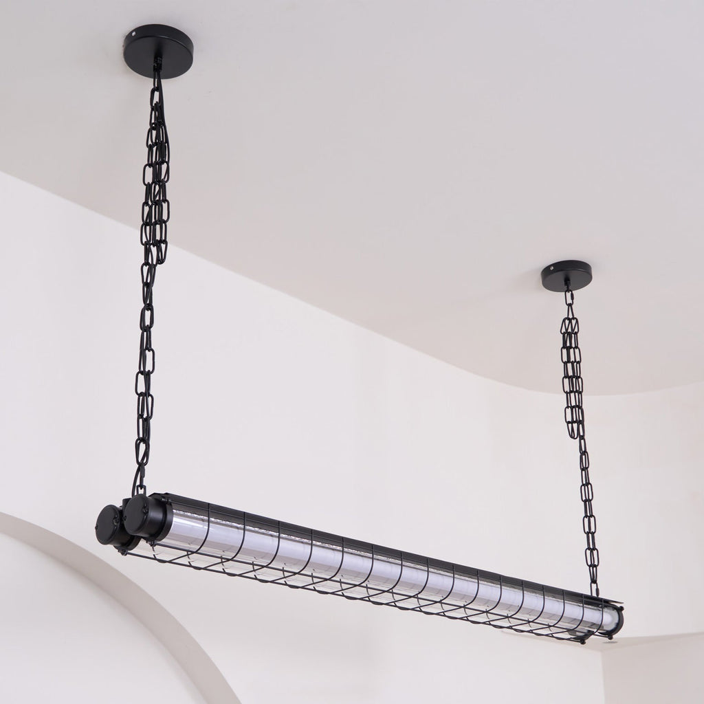 מנורת תלייה קווית תעשייתית Arorisra, 123cm, LED מובנה