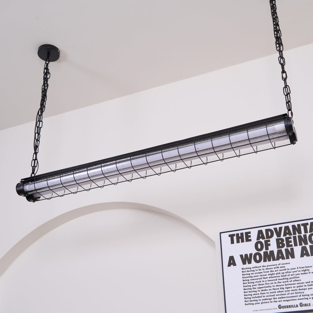 מנורת תלייה קווית תעשייתית Arorisra, 123cm, LED מובנה