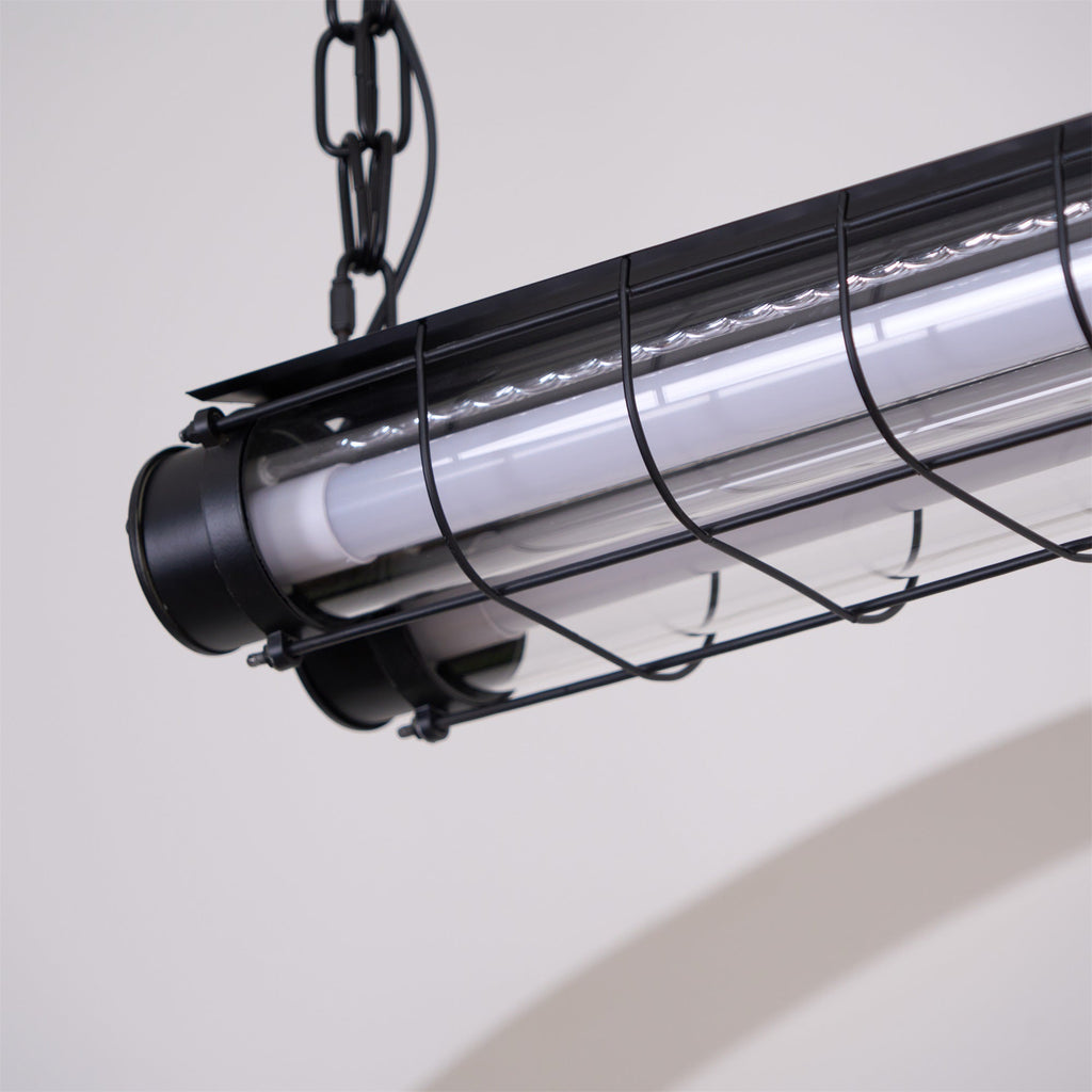 מנורת תלייה קווית תעשייתית Arorisra, 123cm, LED מובנה