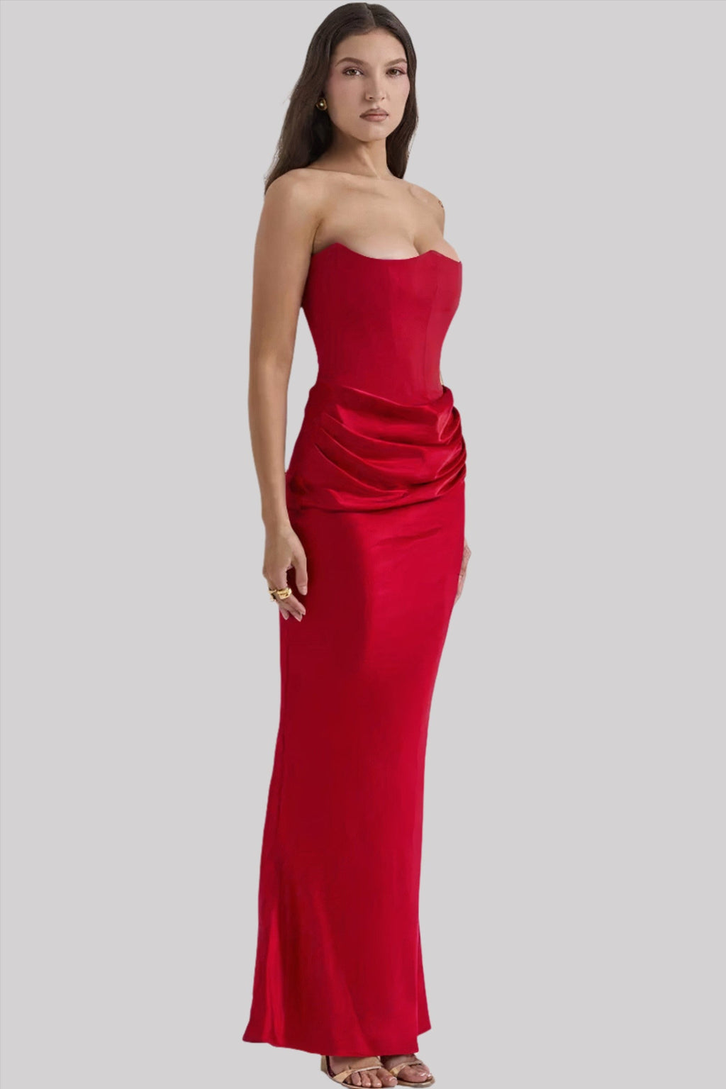 Fiona - Abito lungo elegante senza spalline