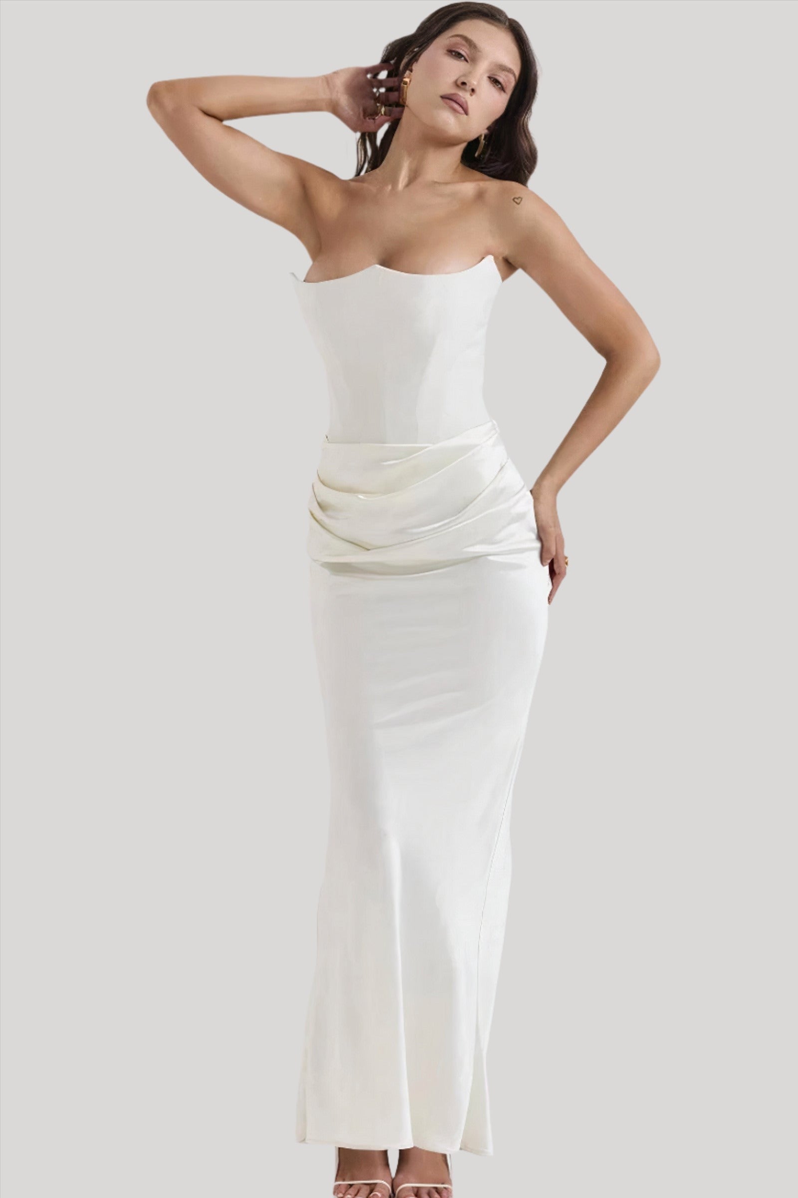 Fiona - Abito lungo elegante senza spalline