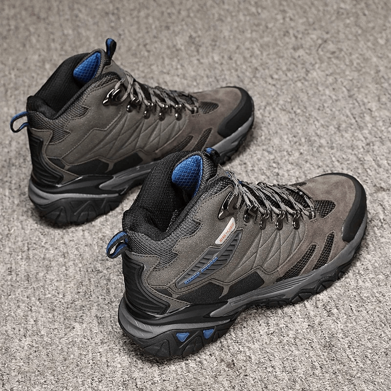 TrailCrest Men's Trekking Boots Suede Breathable Rainproof For All Weather Adventures