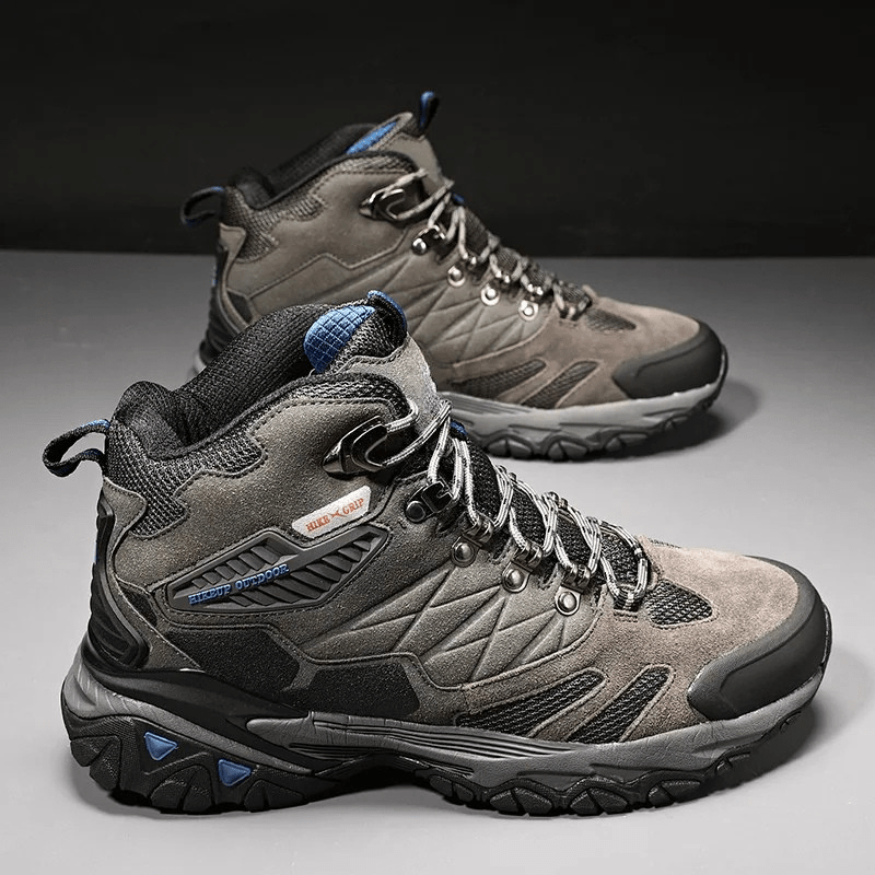 TrailCrest Men's Trekking Boots Suede Breathable Rainproof For All Weather Adventures
