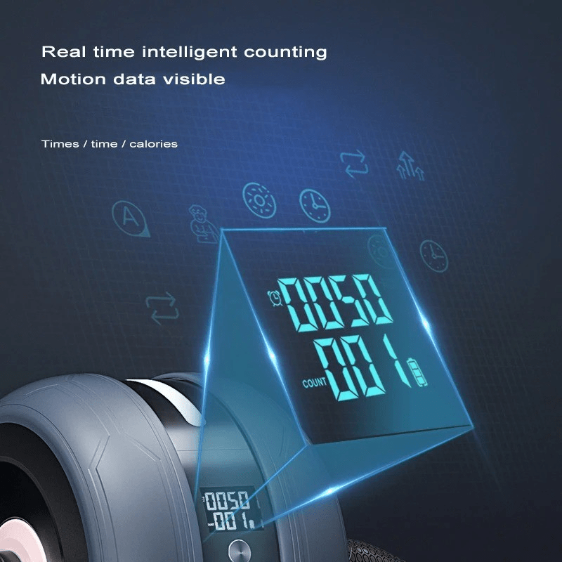 Ruota per addominali ApexCore con ritorno automatico e conteggio per un allenamento efficace del core