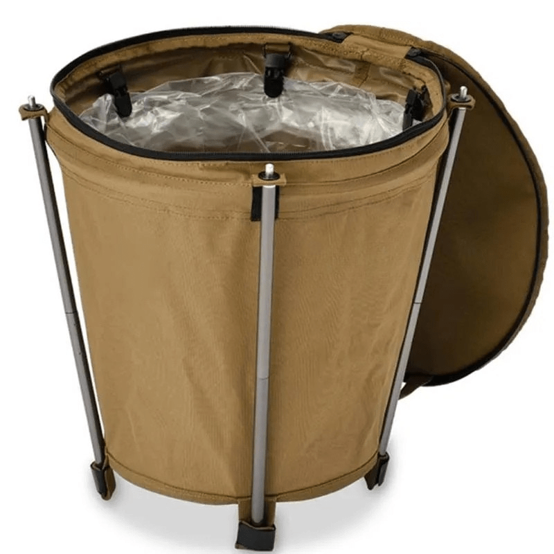 TrailNest sammenfoldelig campingaffaldsspand på 20 l til campister med Oxford-stof og PVC-foring