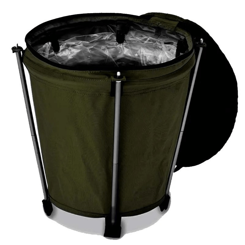 TrailNest sammenfoldelig campingaffaldsspand på 20 l til campister med Oxford-stof og PVC-foring