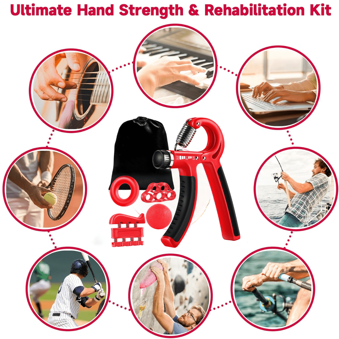 FlexGrip Pro Adjustable Hand Strengthener With Five Levels For Athletes
