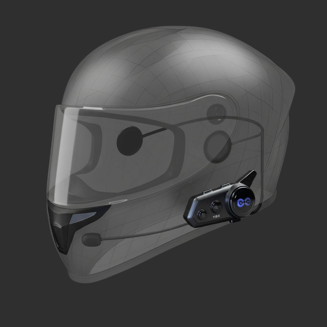 Motorcycle Helmet Intercom – 8-Rider Mesh, Bluetooth 5.1, IPX6 Waterproof