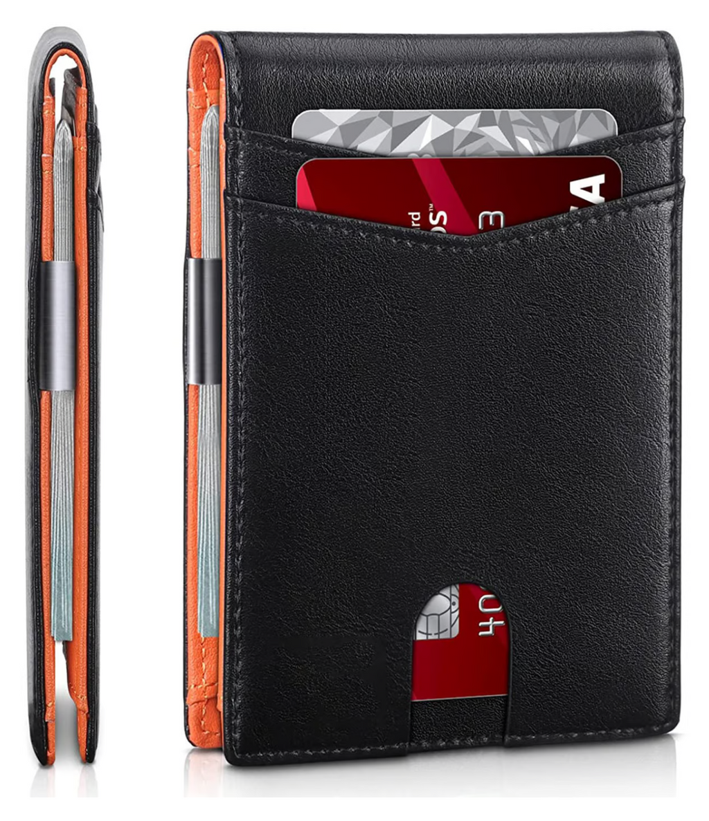 Portefeuille homme en cuir SwiftGuard RFID Compact, fin et sécurisé