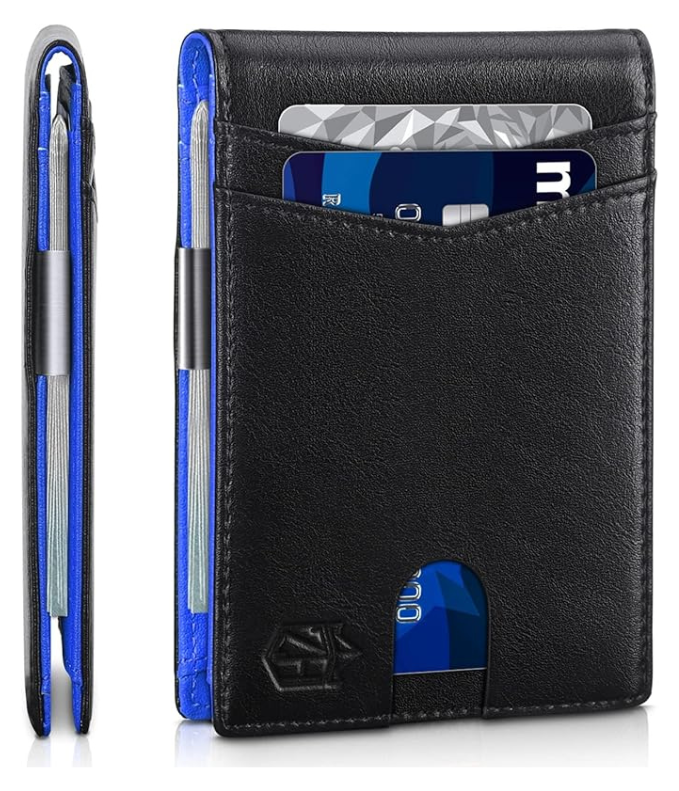 Portefeuille homme en cuir SwiftGuard RFID Compact, fin et sécurisé