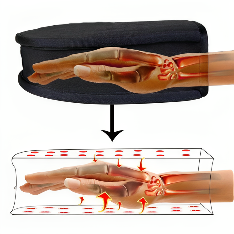 Gants de thérapie par lumière rouge pour l'arthrite, soulagement de la douleur du poignet et de la main, proche infrarouge