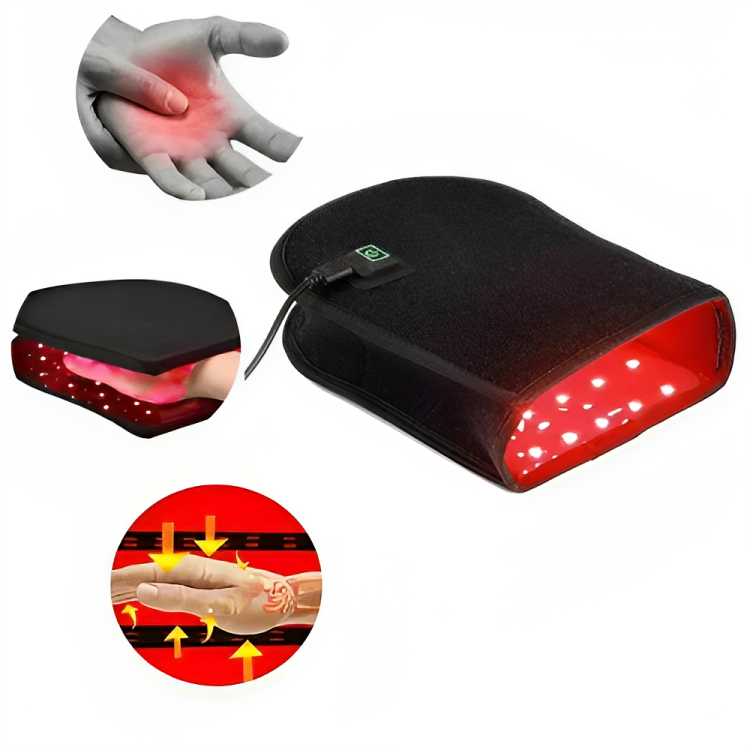 Gants de thérapie par lumière rouge pour l'arthrite, soulagement de la douleur du poignet et de la main, proche infrarouge