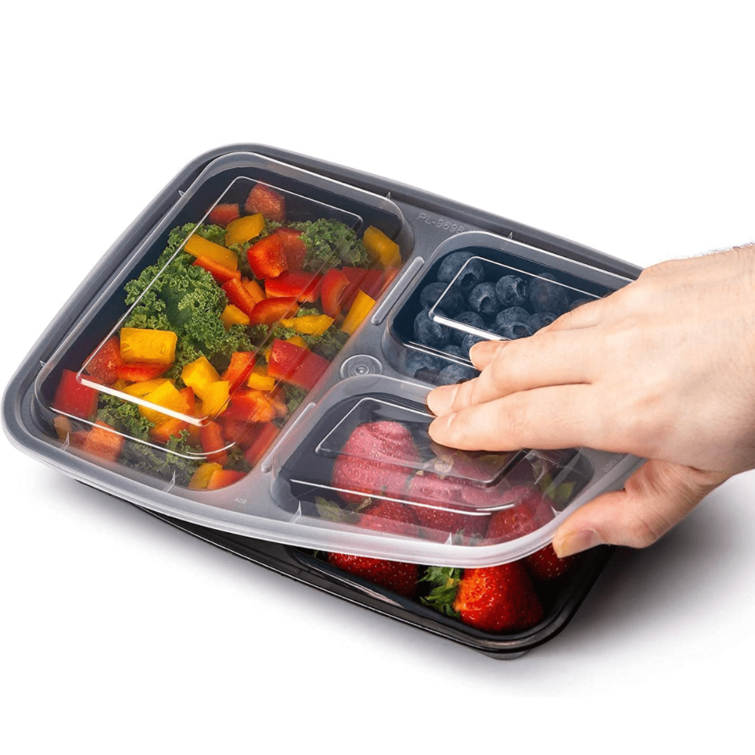 Háromrekeszes bento ételdoboz az egyszerű ételkészítéshez és az adagok szabályozásához profiknak