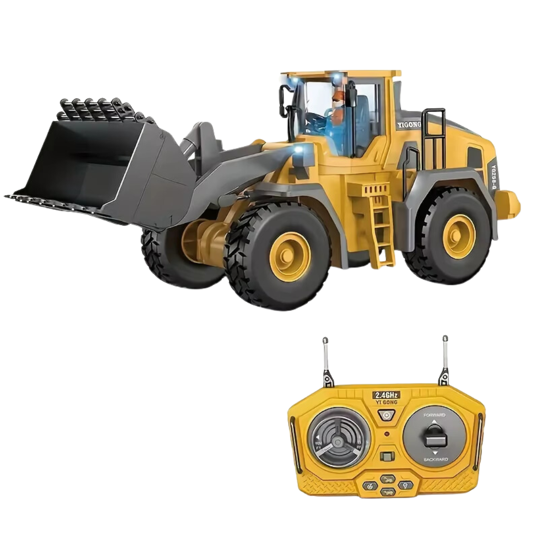 Radiostyrt bulldoser i skala 1:16: realistisk byggemoro!