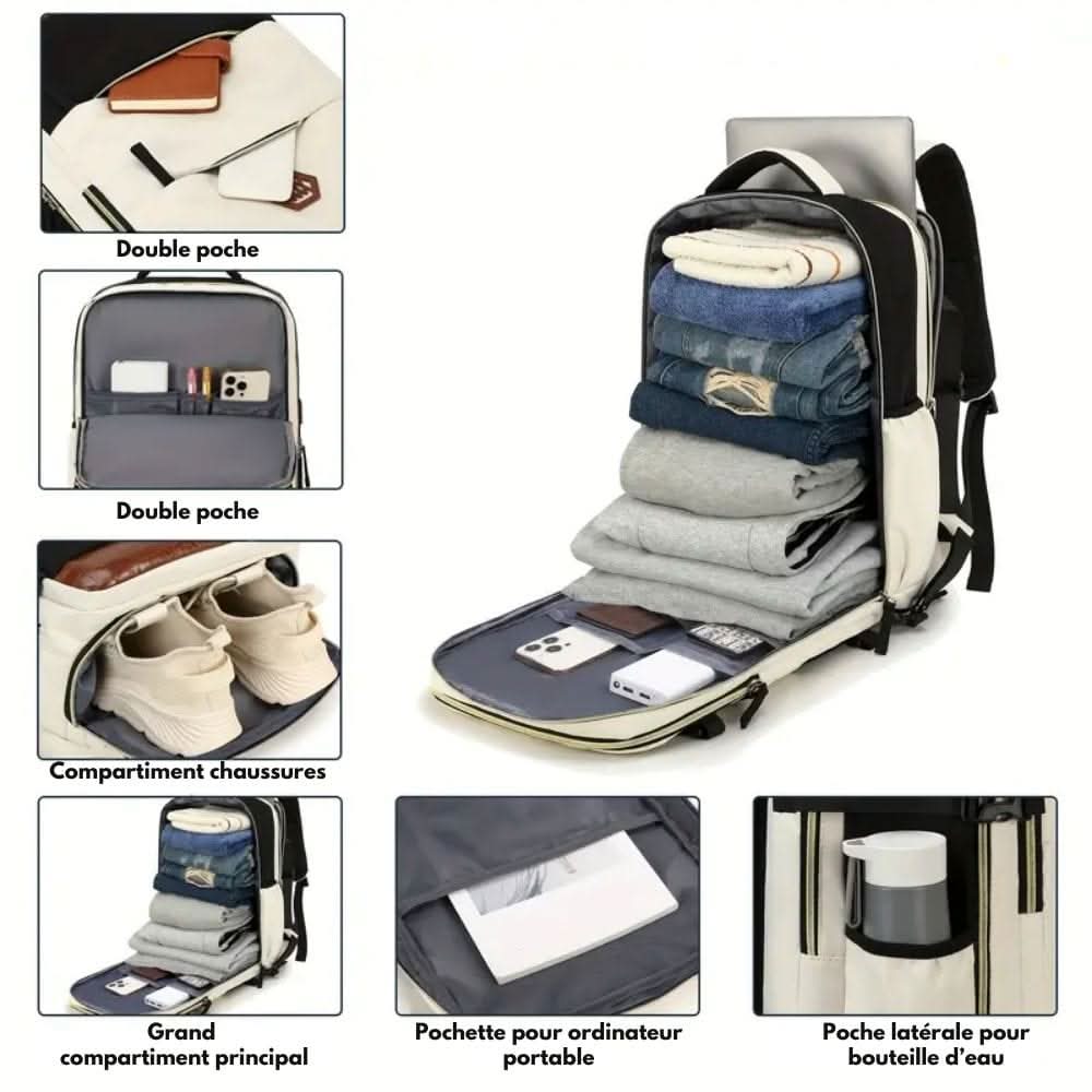 CityFlex Pack Vielseitiger Reiserucksack mit Laptopfach und Schuhfach
