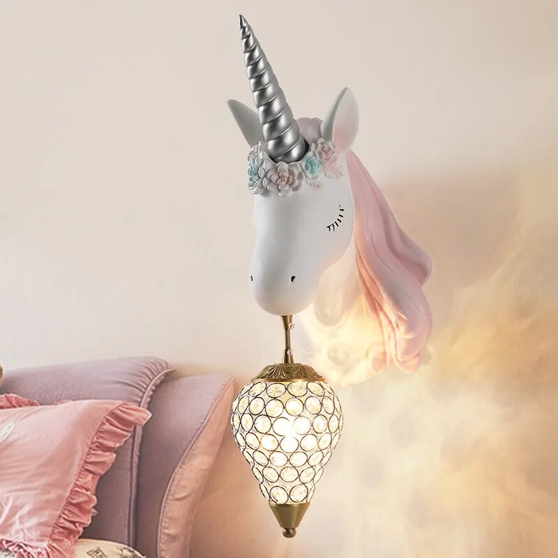 LumaNest Jednorožec Pryskyřičná Nástěnná Lampa Pro Klidnou Atmosféru Doma