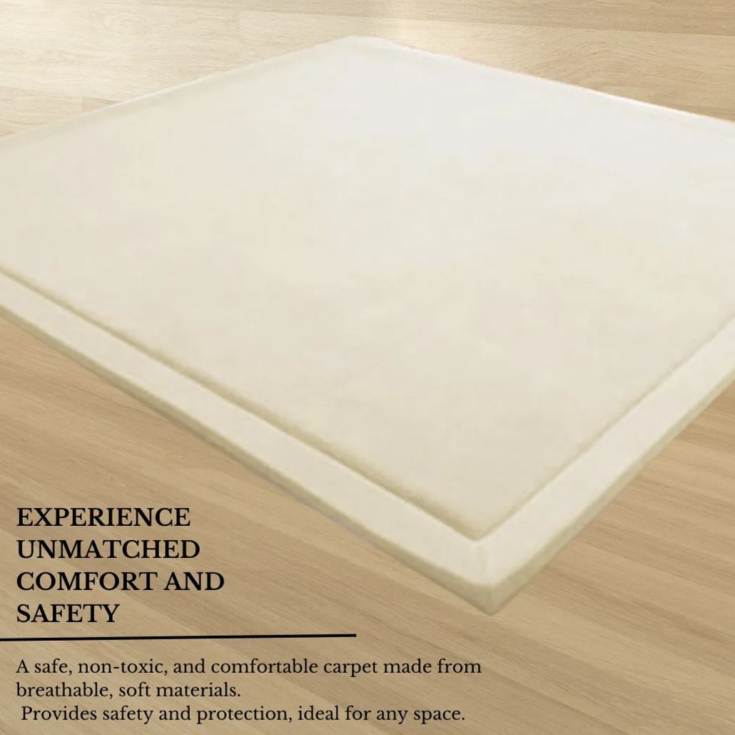 Alfombrilla ultrasuave de espuma viscoelástica Soft Touch - Marfil (200x300cm) - Comodidad lujosa para cualquier espacio