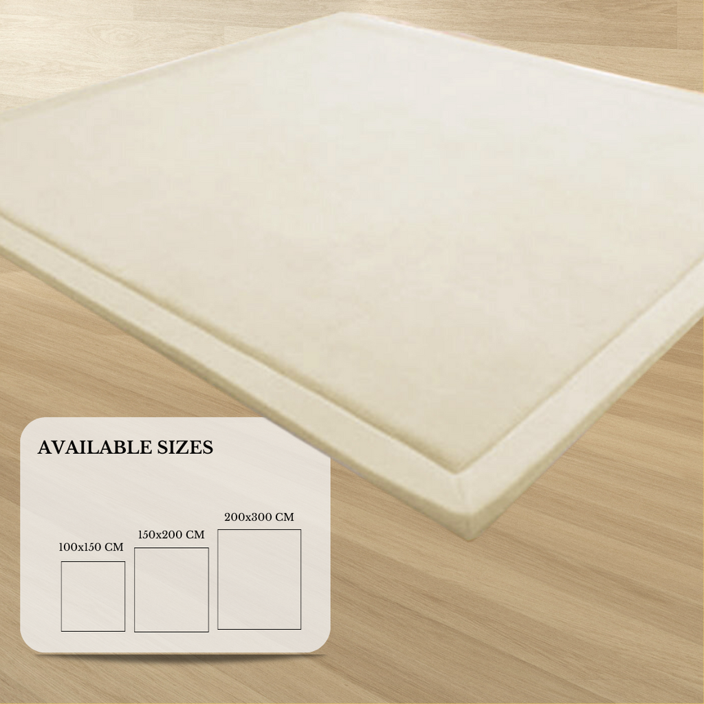 Alfombrilla ultrasuave de espuma viscoelástica Soft Touch - Marfil (200x300cm) - Comodidad lujosa para cualquier espacio