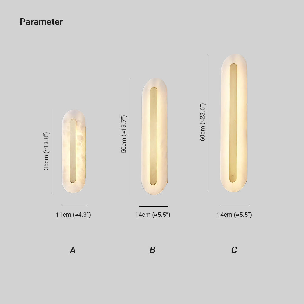 Hurn Curved Alabaster Wall Lamp