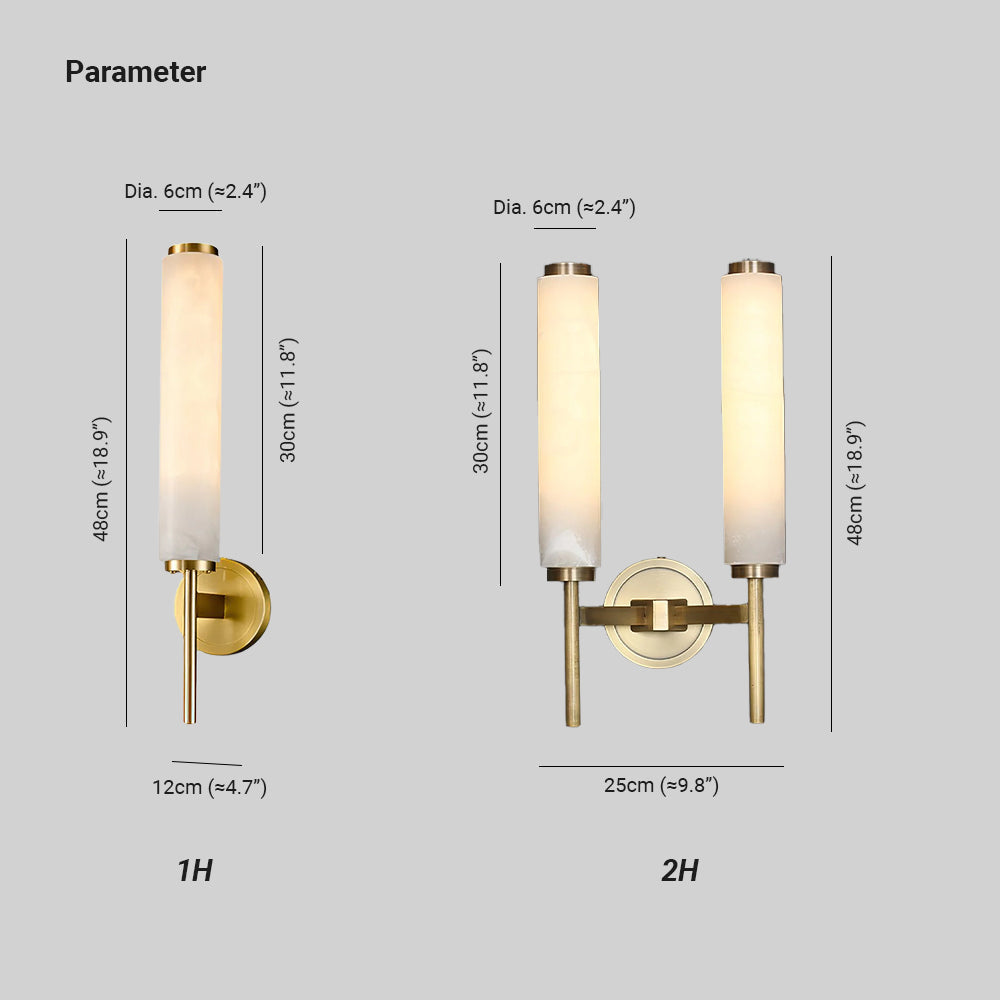 Jern Wandleuchte aus Alabaster – klassisches Art-déco-Design