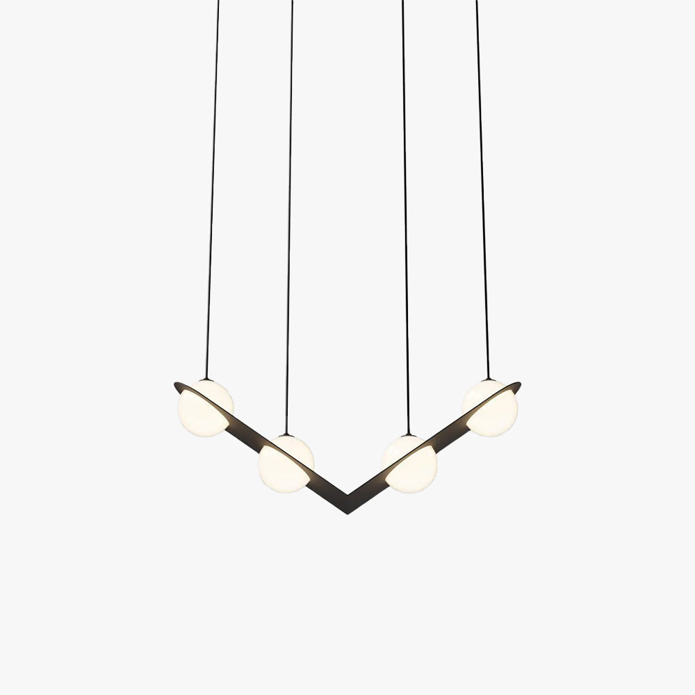Selan Black Glass Pendant Lamp — Adjustable Height