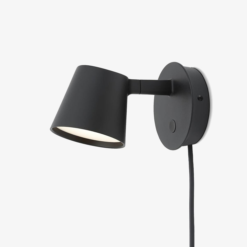 Lampada da parete Tip Plug-In — Testa e braccio regolabili, interruttore sul cavo