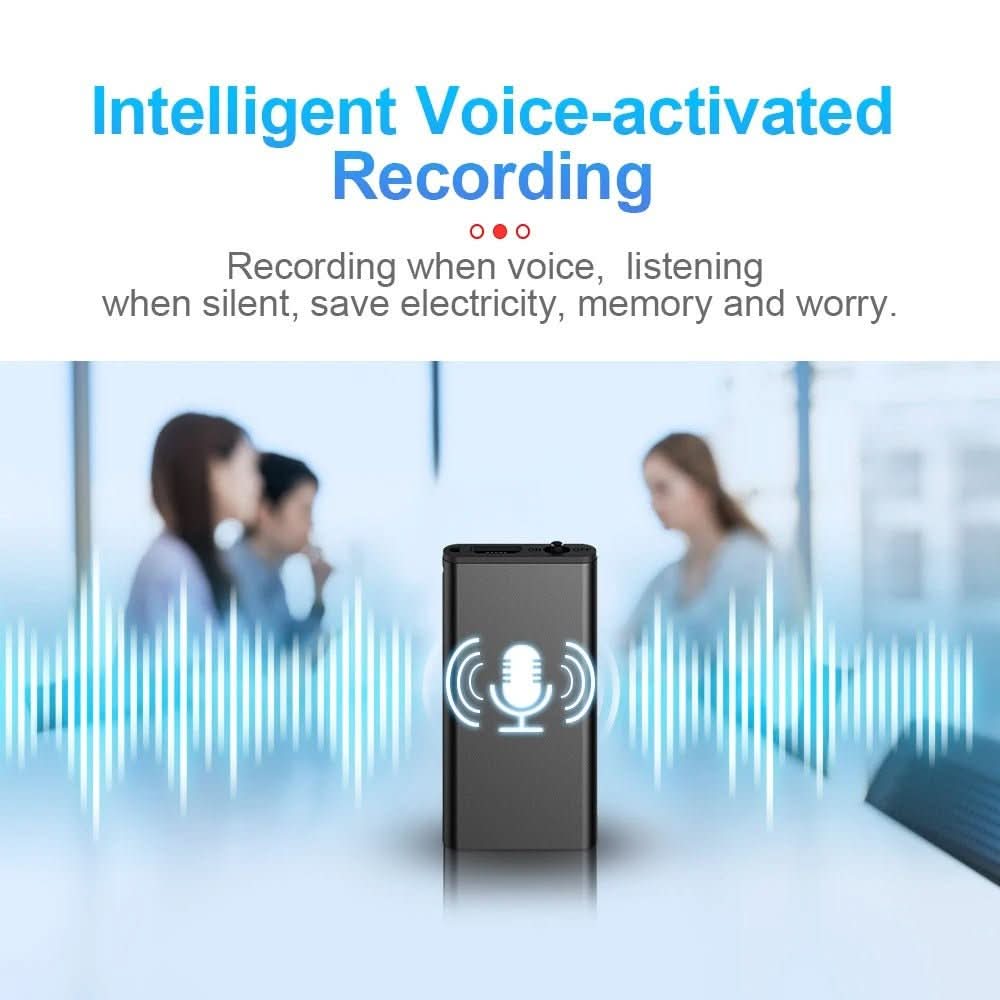 Ultralight Voice-Activated Recorder with 32GB Storage