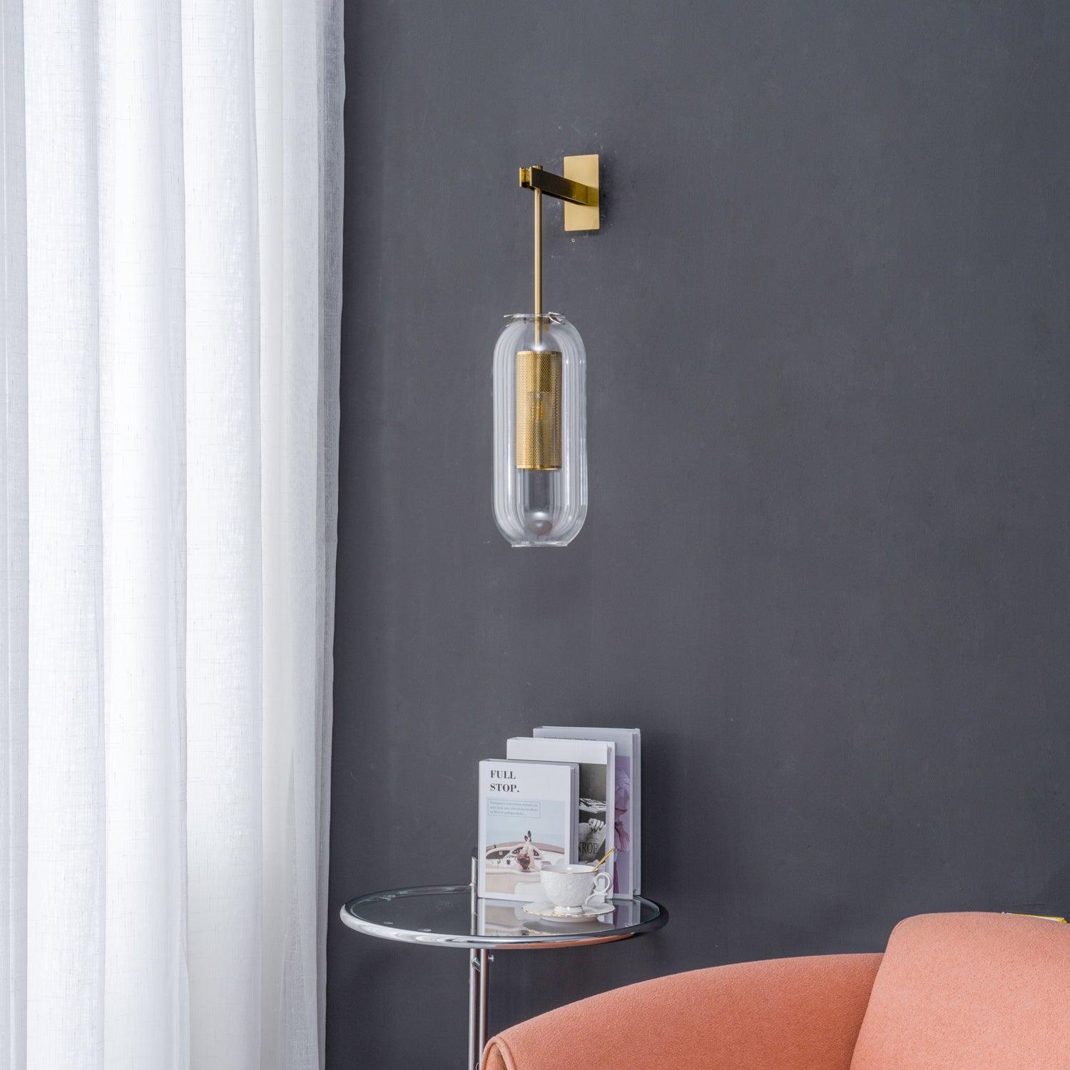 Vadim Wall Lamp — Clear Glass Shade