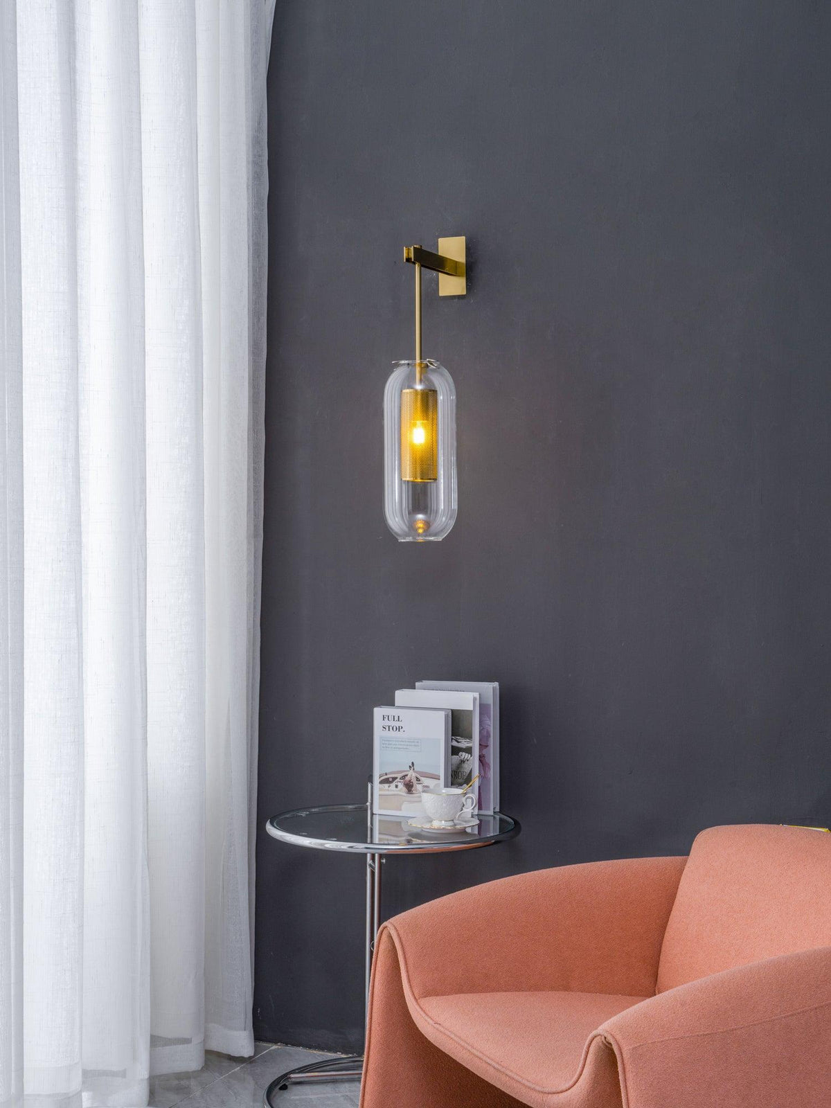 Evan hochwertige Glas-Wandleuchte – nordisches Kunstdesign