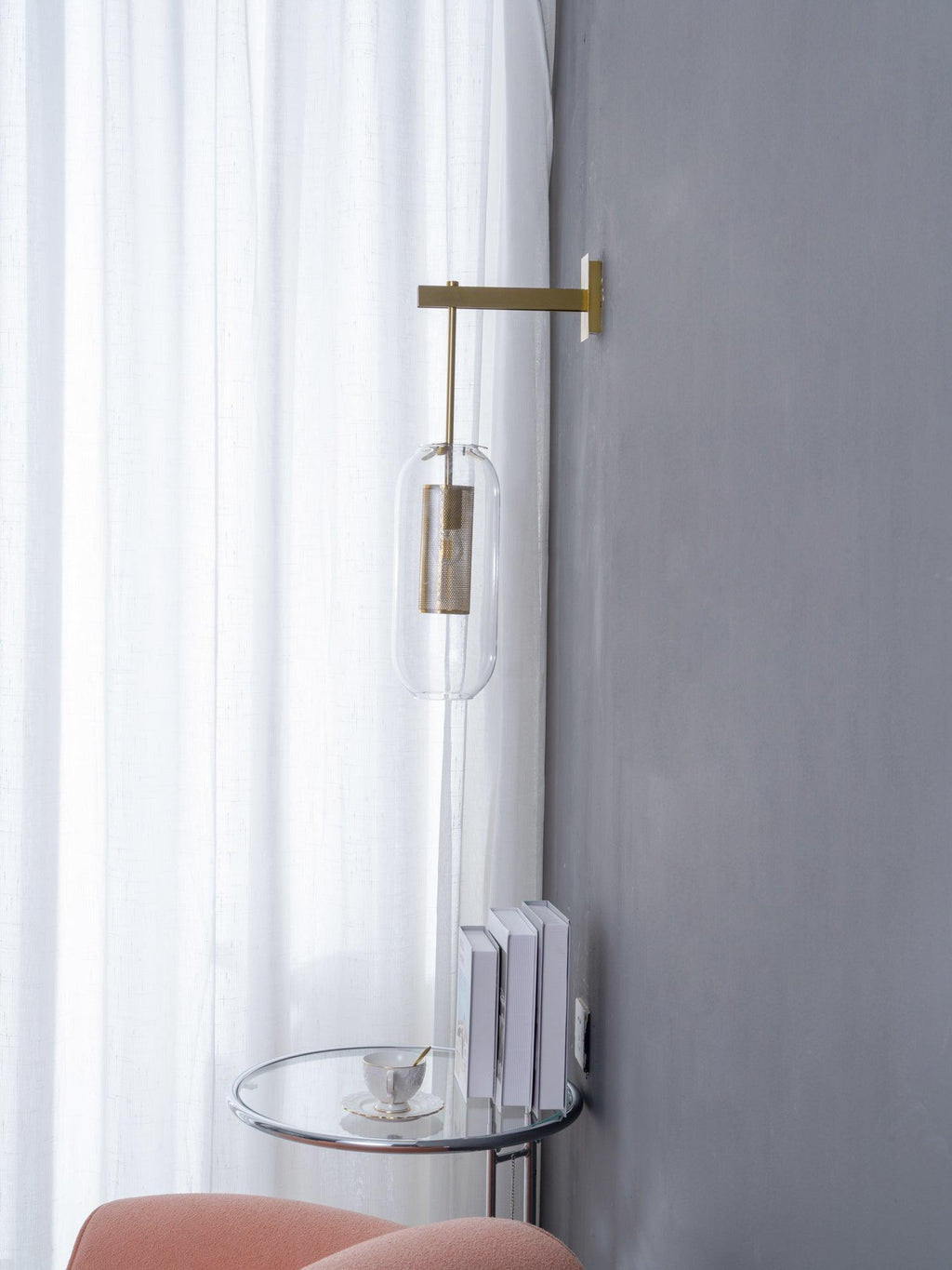 Vadim Wall Lamp — Clear Glass Shade