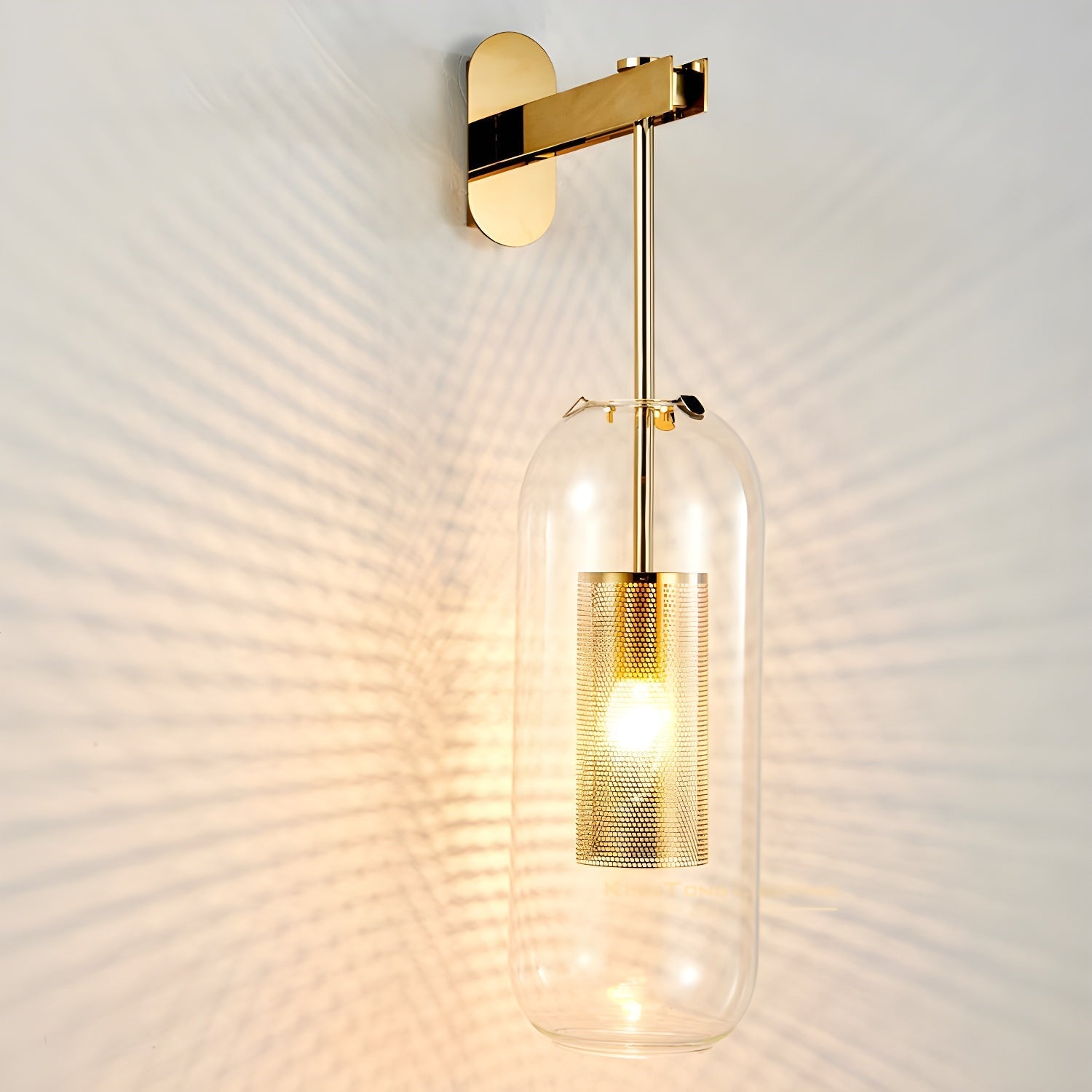 Vadim Wall Lamp — Clear Glass Shade