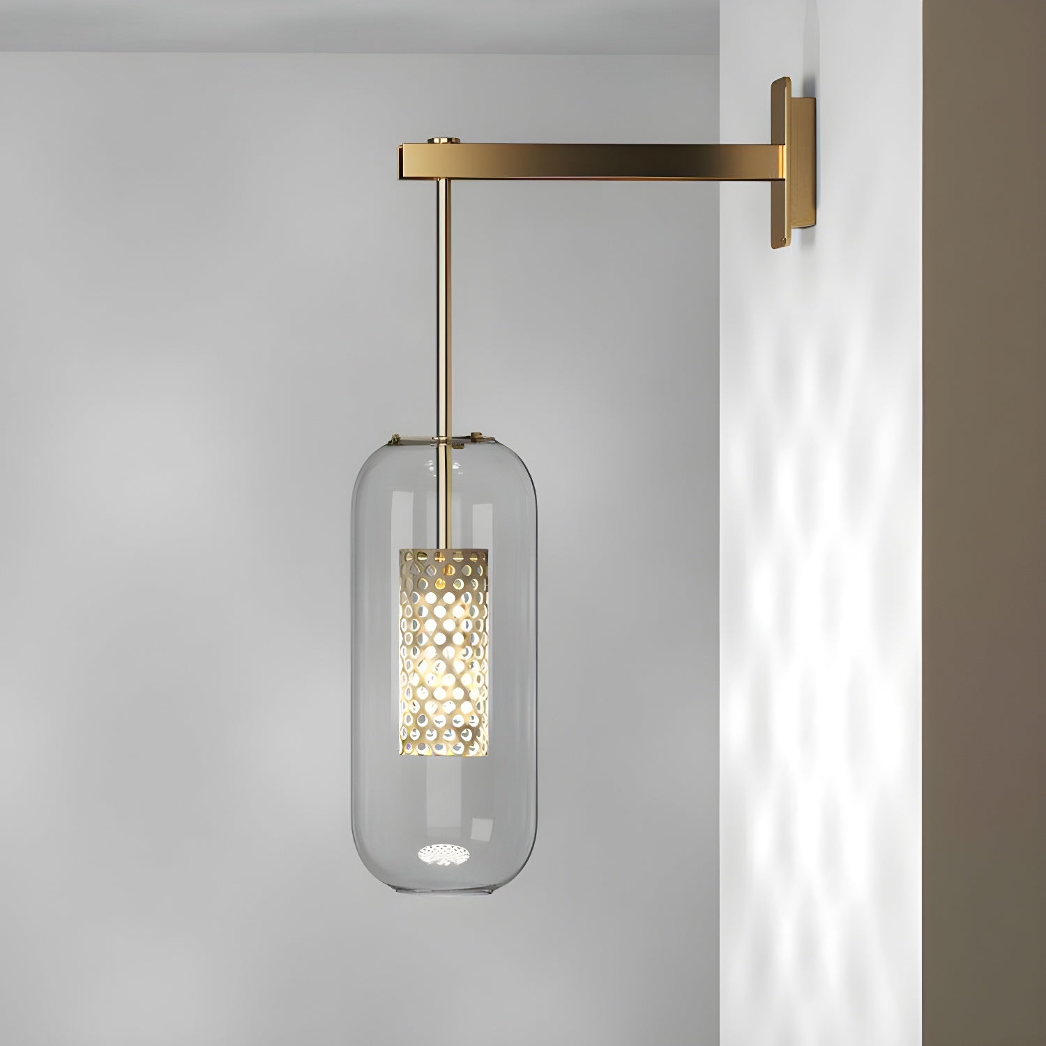 Vadim Wall Lamp — Clear Glass Shade