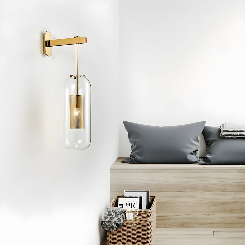 Vadim Wall Lamp — Clear Glass Shade