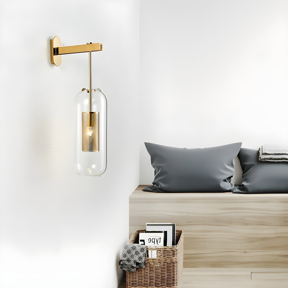 Evan hochwertige Glas-Wandleuchte – nordisches Kunstdesign