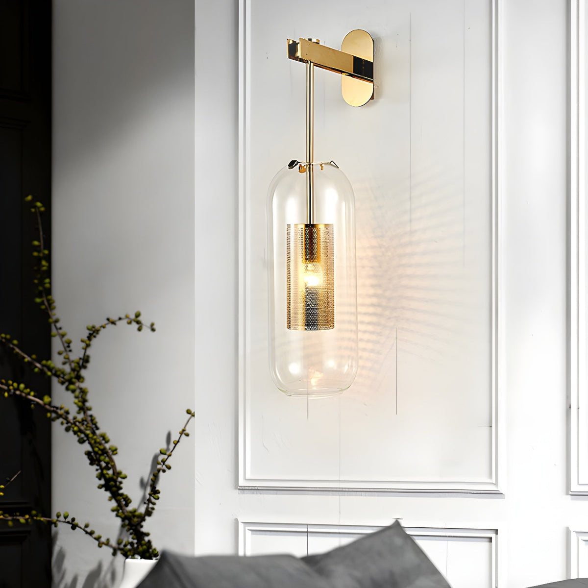 Vadim Wall Lamp — Clear Glass Shade