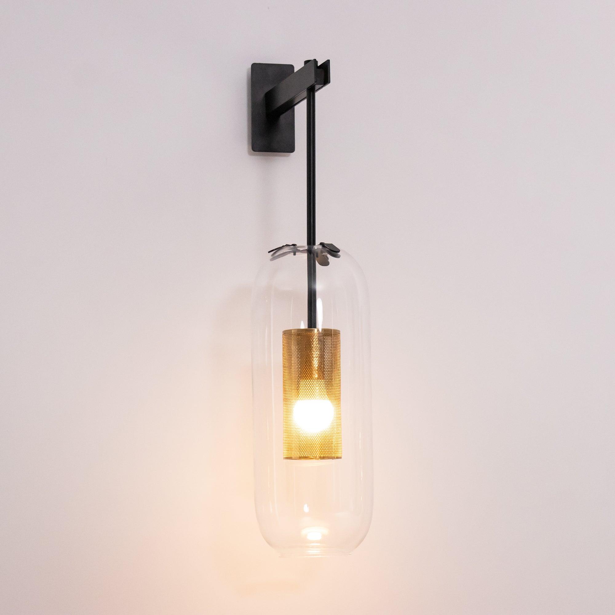 Vadim Wall Lamp — Clear Glass Shade