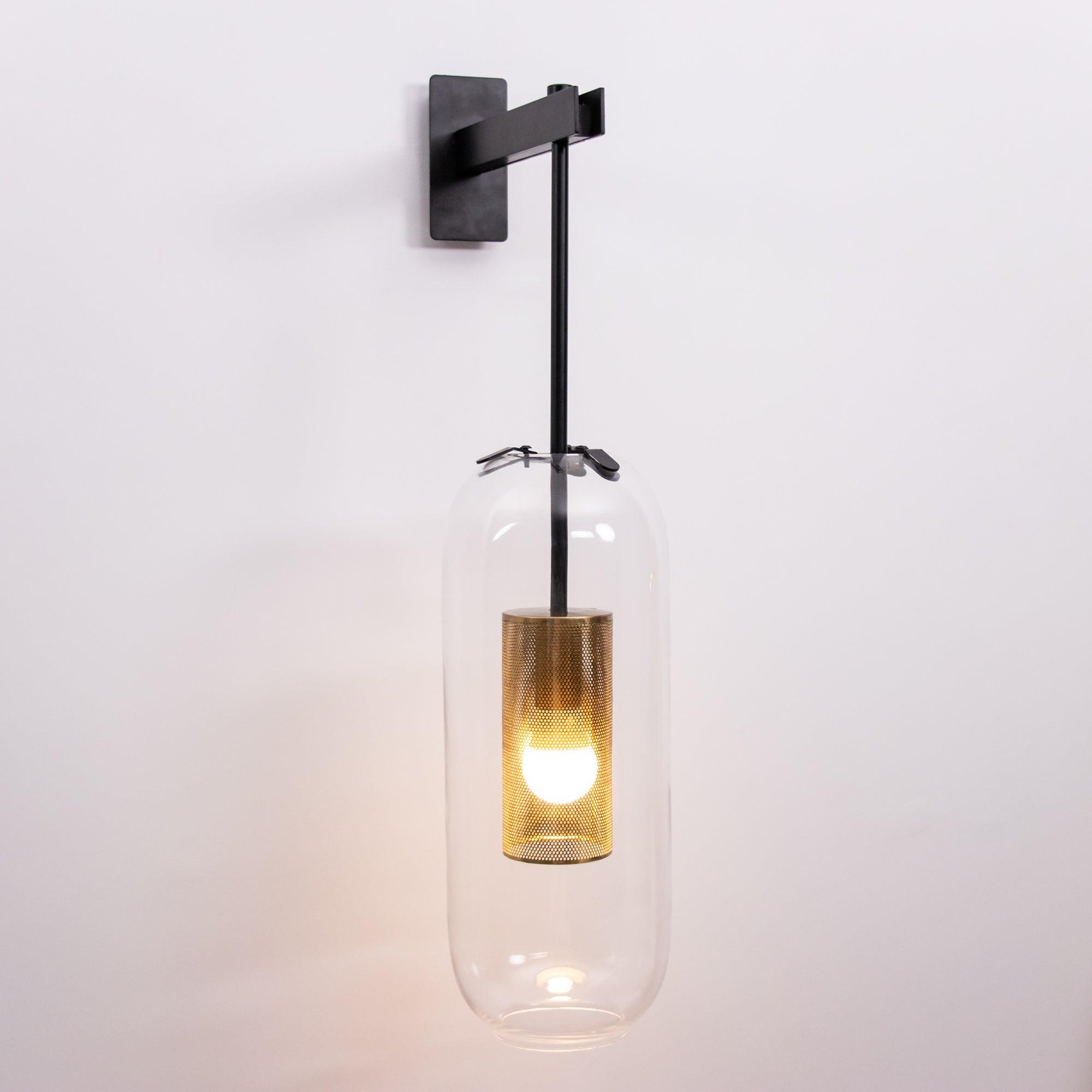 Vadim Wall Lamp — Clear Glass Shade