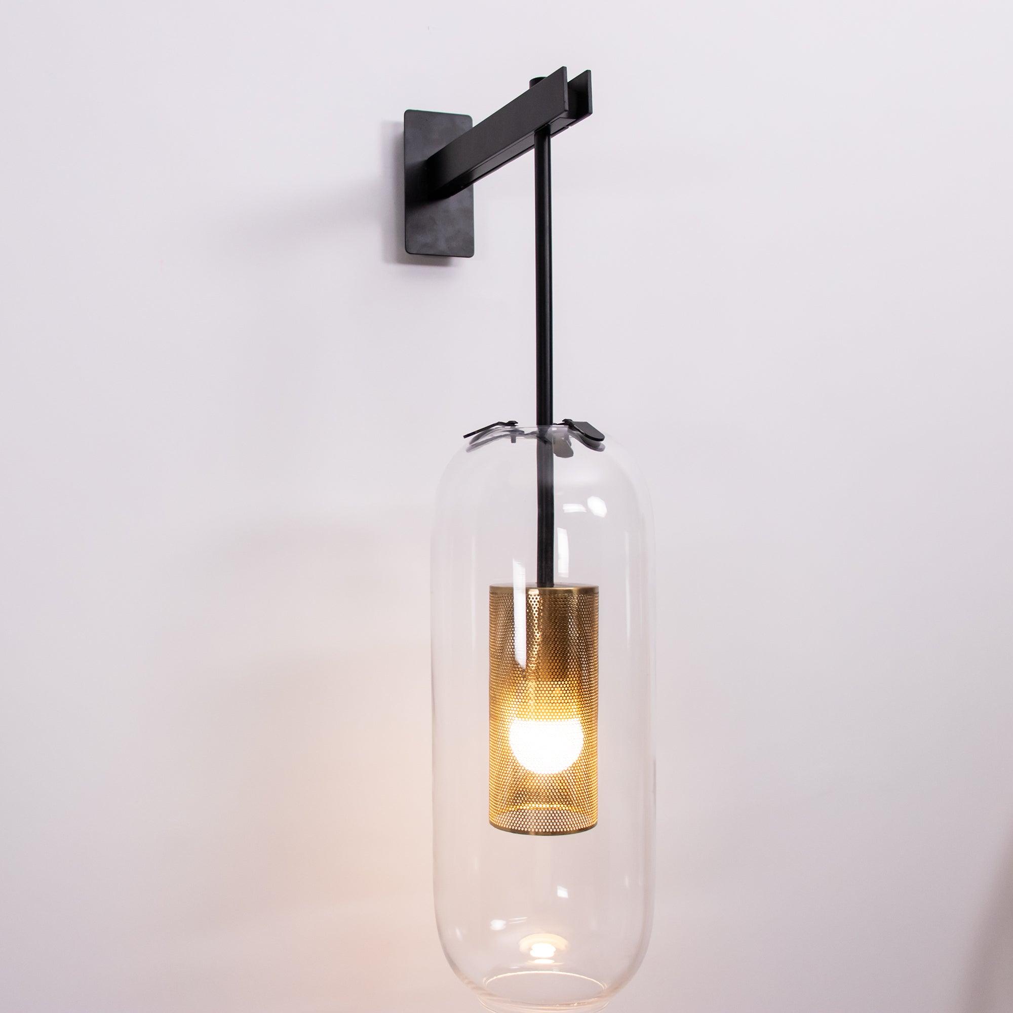 Vadim Wall Lamp — Clear Glass Shade