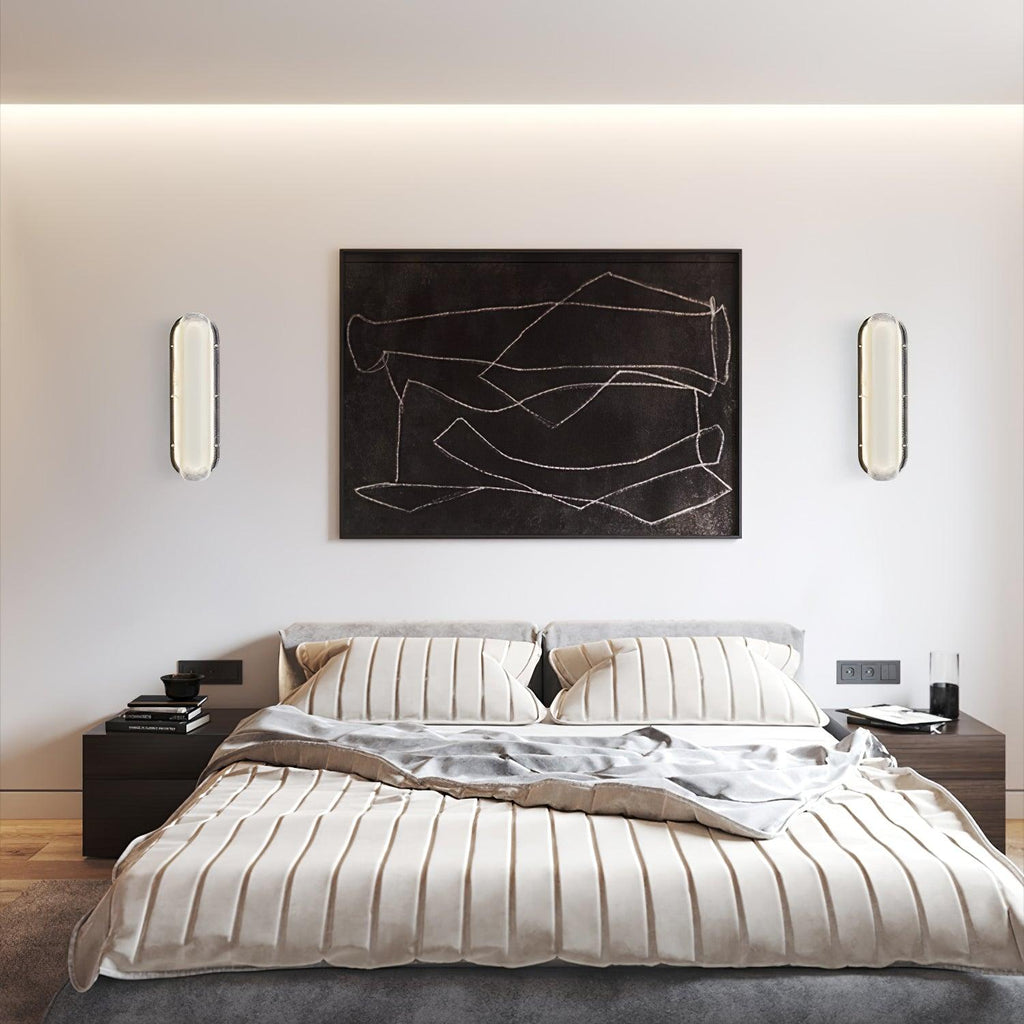 Candeeiro de parede industrial Lumorecs em vidro com LED integrado