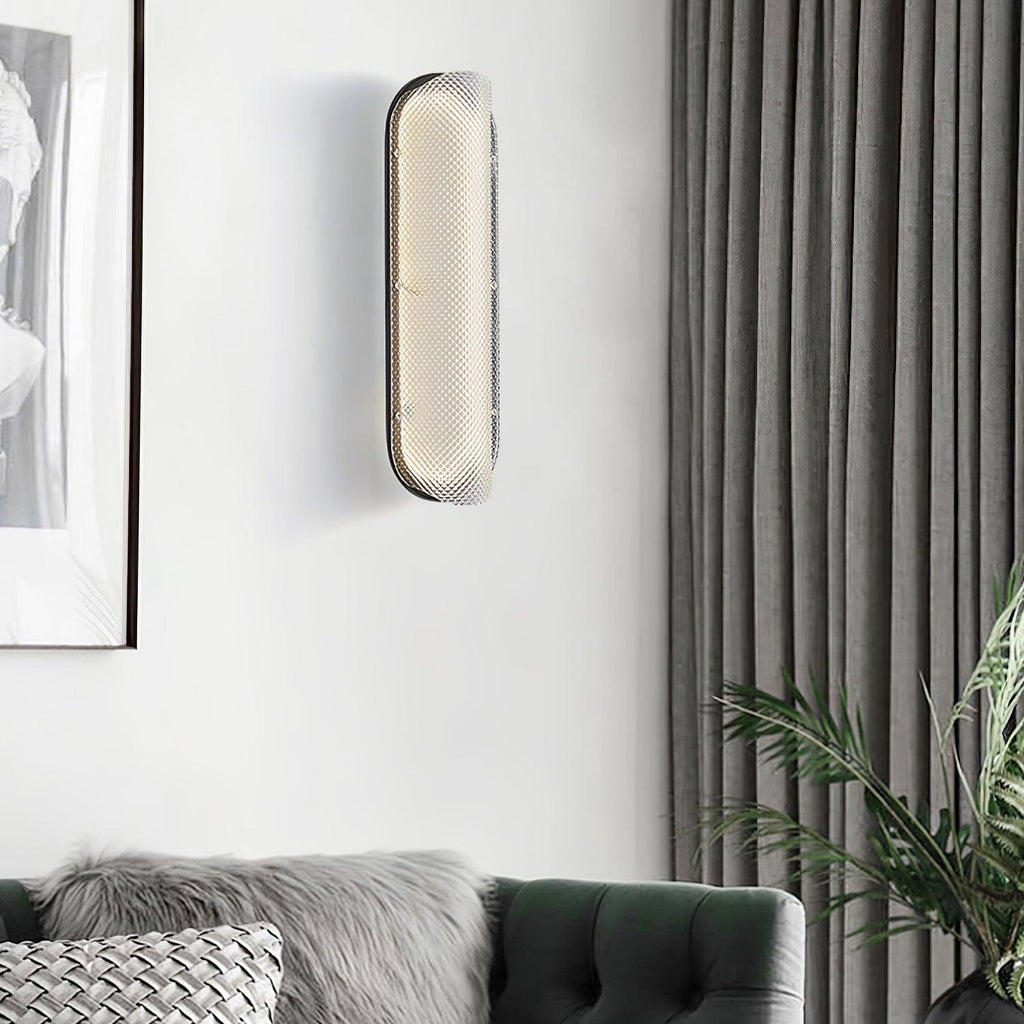 Candeeiro de parede industrial Lumorecs em vidro com LED integrado