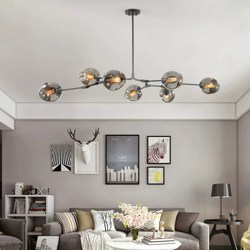 Kirae Nordic Modern Glass Pendant Light Clear Bubble - Lamp Outdoor
