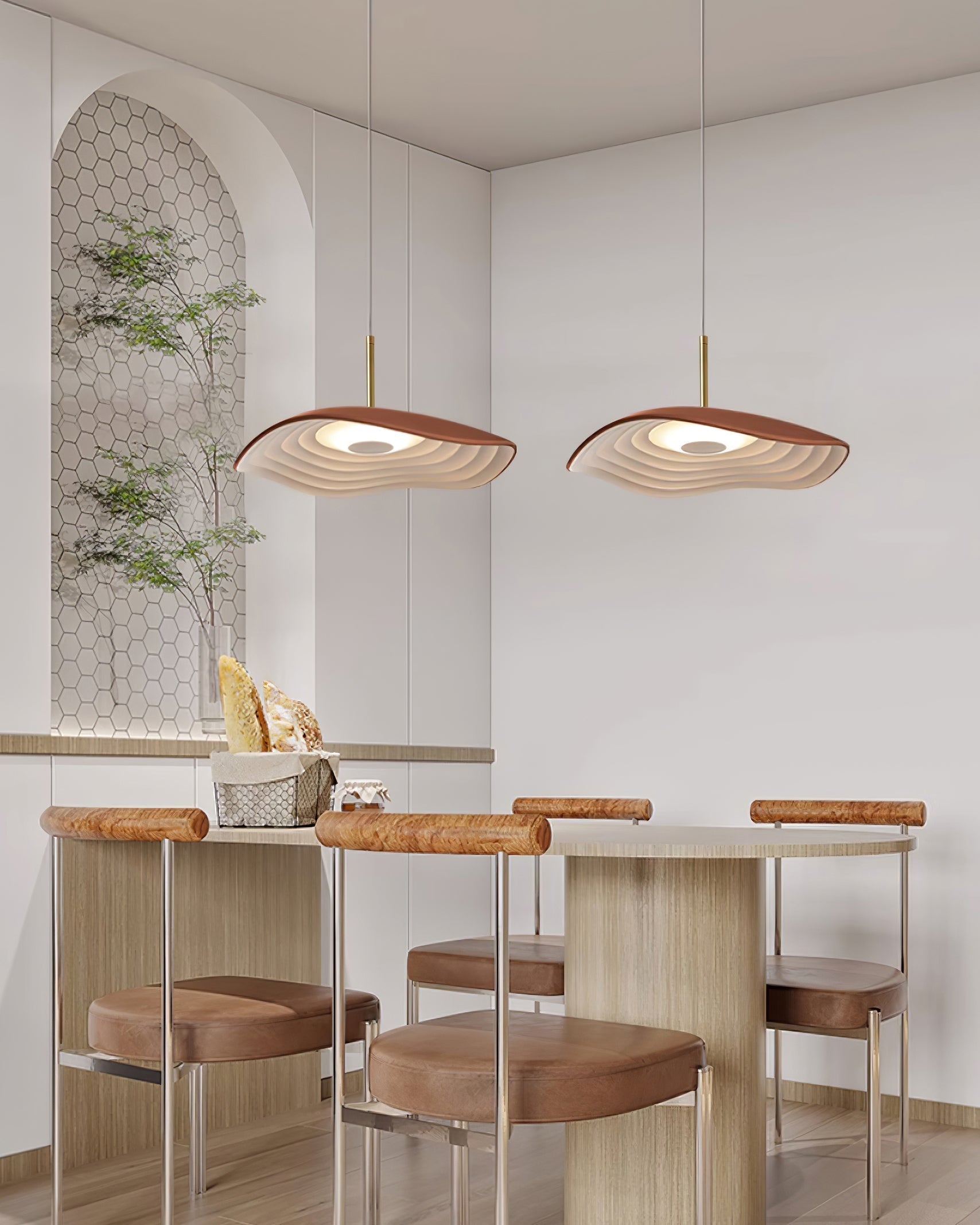 Valentina Pendant Lamp — Curved Ceiling Light