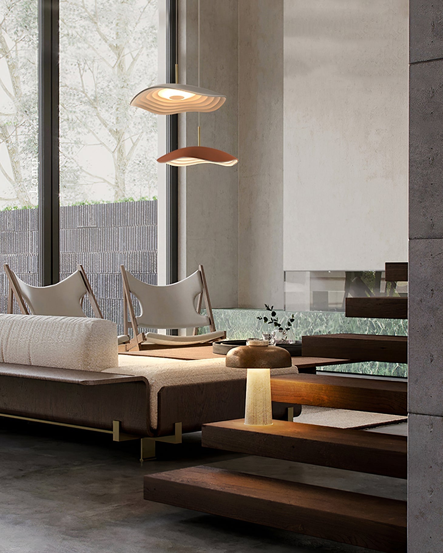 Valentina Pendant Lamp — Curved Ceiling Light