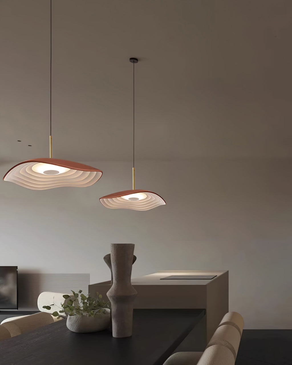 Ovelis bølgeformet pendellampe — integrert LED, flere størrelsesalternativer