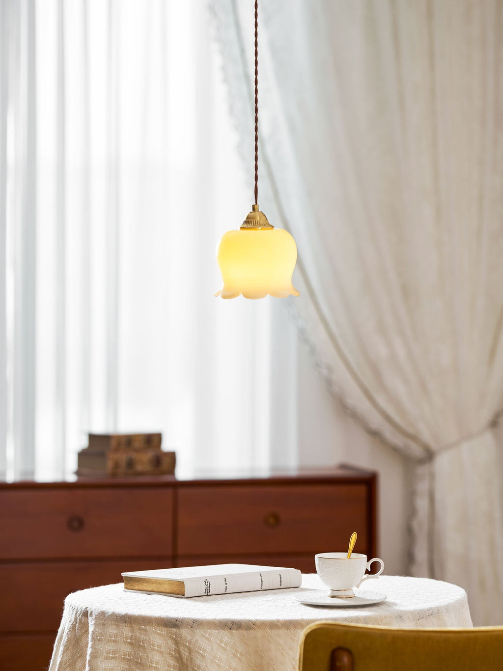 Valley Flower Pendant Lamp — Sculptural Bell-Shaped Shade