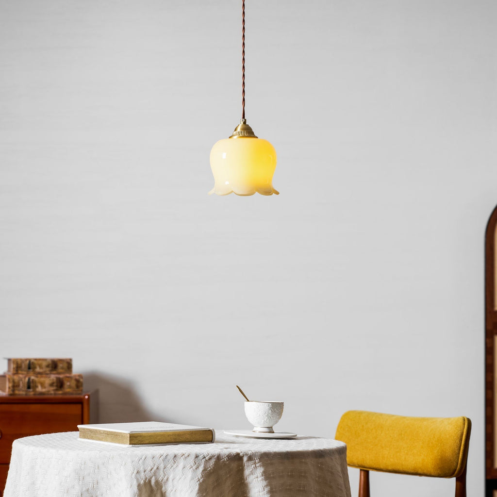 Valley Flower Pendant Lamp — Sculptural Bell-Shaped Shade