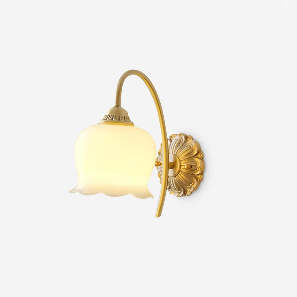 Wandleuchte Valley Flower — Beiger Orchideenbesatz